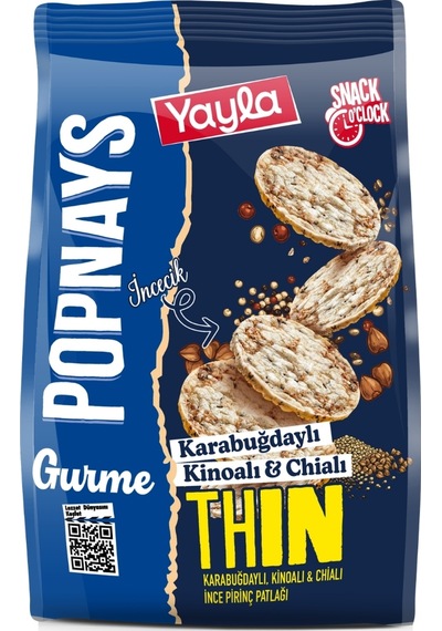 Yayla Popnays Gurme Karabuğday Kinoa Ve Chialı İnce Pirinç Patlağı 80 G X10