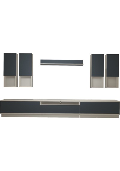Decoraktiv Trendstyle 8das Mdf Tv Ünitesi Tv Sehpası Beyaz - Antrasit