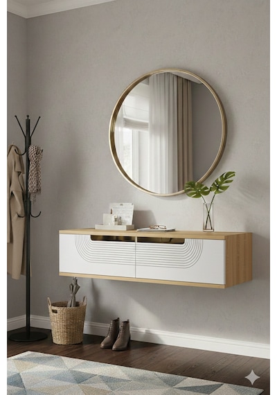 Da1202dbg Meyra Dresuar Ve Antre Rafı Safirmeşe-beyaz-gold 120cm Safirmeşe - Beyaz - Altın Da1202dbg Meyra Dresuar Ve Antre Rafı Safirmeşe-beyaz-gold 120cm Safirmeşe - Beyaz - Altın