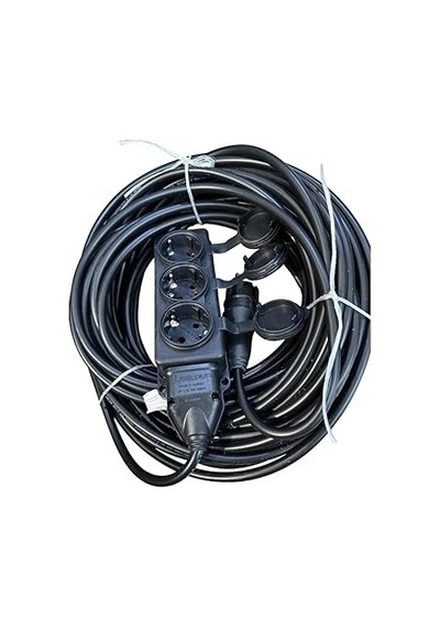 3'lü Kauçuk Seyyar Uzatma Kablosu 20 Metre 3x2.5 Mm 1