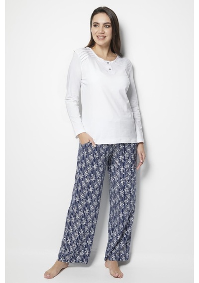 Miorre Doremi White-black Bayan Pijama Takımı 001