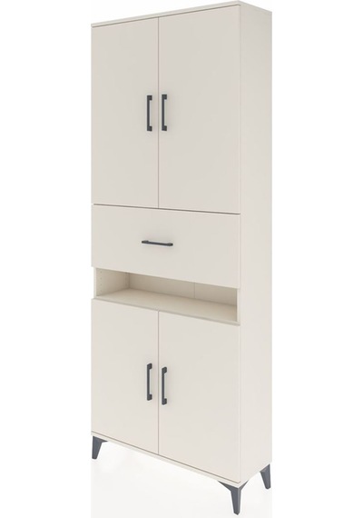 Arges Dolap 5 Raflı Tek Çekmeceli 4 Kapaklı 88x30x221 Aytaşı-... Aytaşı