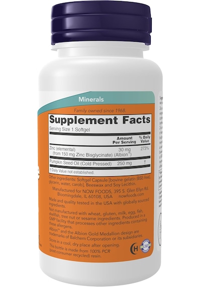 Now Foods Zinc Glycinate 120 Softgels Usa Menşeii Orijinal Dmmedicineden
