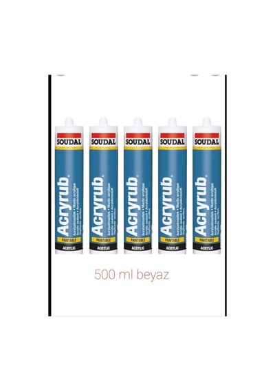 Silikonize Mastik 500gr Beyaz 5 Adet