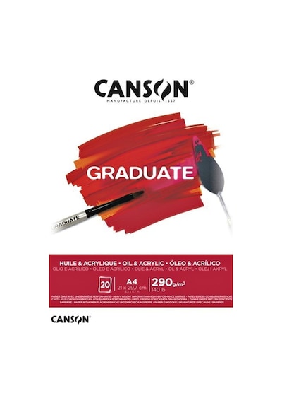Canson Graduate Yağlı Boya Akrilik Defteri A4 290Gr 20Yp