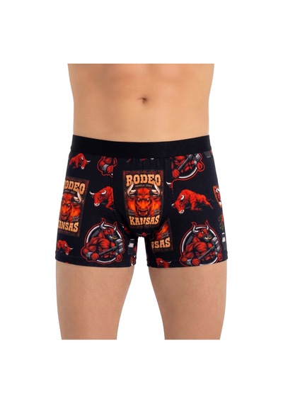 Just Inner Erkek Pamuklu Boxer Dijital Baskı Ekstra Konforlu Kalıp 138000 Kırmızı