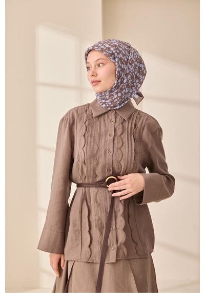 Silk Home Neşe Desen Aura Eşarp Duman