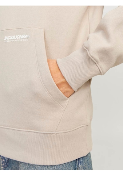 Jack & Jones Erkek Sweatshirt Bej 12256534 Jjelegacy Sweat Hood Noos 25kw21000482 W2100381 Bej