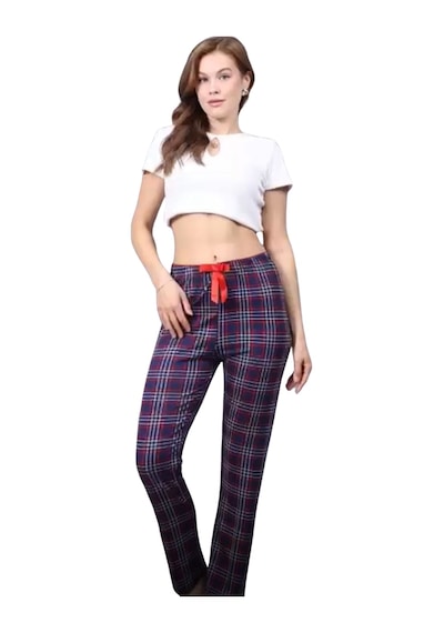 Pijama Altı Modal Ring Viskon Kumaş-ekose Desenli