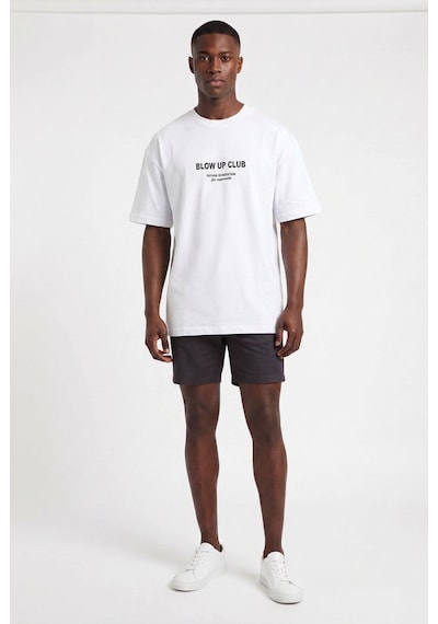 Blow Up Future Gen Club Oversize Erkek T-shirt 141228 Beyaz