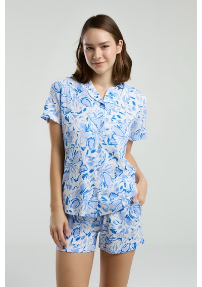 Arnetta Kadın Beyaz Gömlek Pijama Beyaz