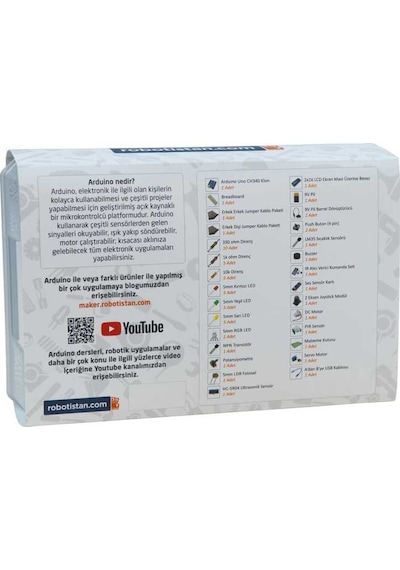 Arduino Uyumlu Süper Başlangıç Seti Uno Rev3 (Klon) (E-Kitap Hediyeli ve Videolu)