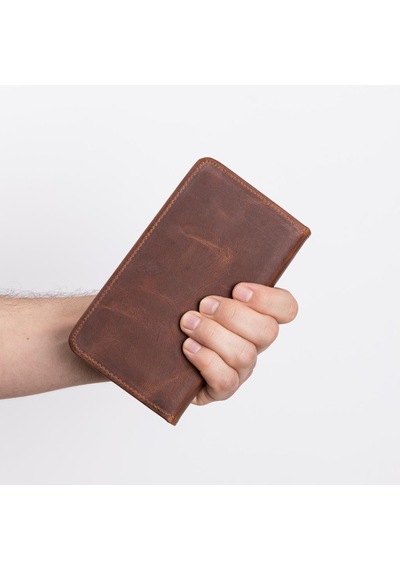 Bouletta 6.5 Inch Uyumlu Deri Kartlıklı Kılıf Hmg02 Kahve