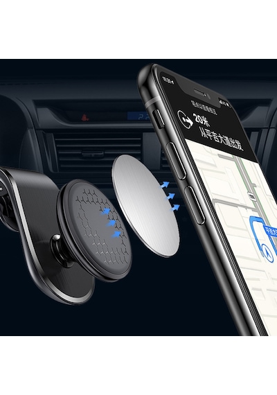 Araç İçi Manyetik Telefon Tutucu Kancalı Havalandırma Izgarası Uyumlu 360 Döner Mıknatıslı Telefon Standı 03829299