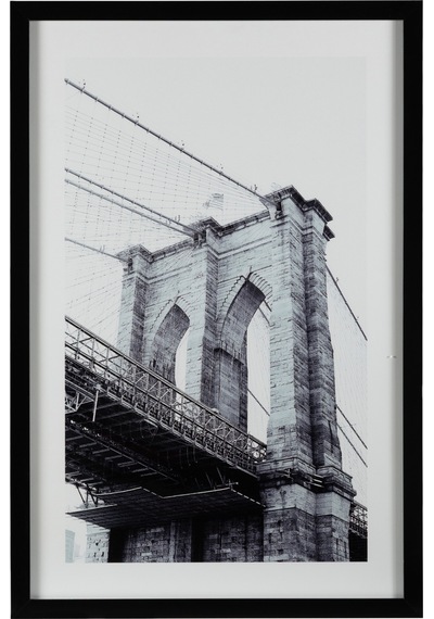 Brooklyn Brıdge Çerçeveli Cam Tablo 60x90cm