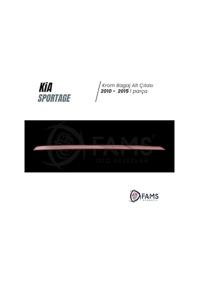 Kia Sportage Uyumlu Krom Bagaj Alt Çıtası 2010-2015 P. Çelik