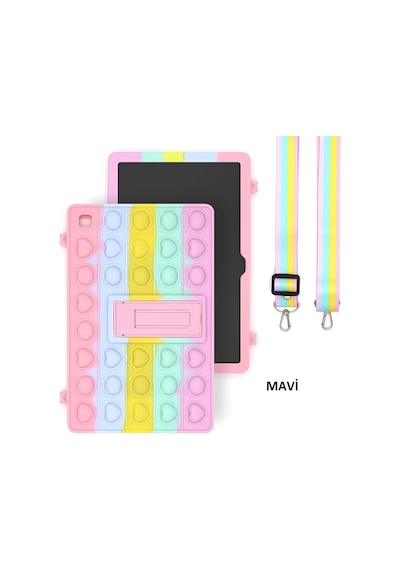 Samsung Uyumlu Galaxy Tab A7 10.4 T500 T505 T507 Kılıf Cute Dolls Standlı Eğlenceli 3d Karekterli Çocuk Kılıfı Kılıf