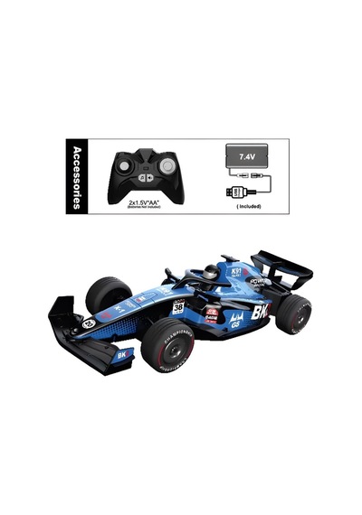 Büyük Boy 2.4g Full Fonksiyon Şarjlı Uzaktan Kumandalı Formula Araba Sh59676 Çok Renkli