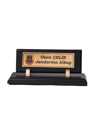 Sanatbloğu Sublimasyon Baskılı Siyah Ahşap Masa Üstü Organizer İsimlik Clk-523 Diğer