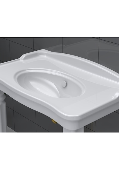 Meriva M42b Üniversal Seramik Lavabo Su Taşma Delik Yüzüğü Beyaz Renk Parlak Beyaz