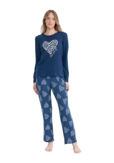 U.S. Polo Assn. U.s. Polo Assn. Kadın Lacivert Yuvarlak Yaka Pijama Takımı
