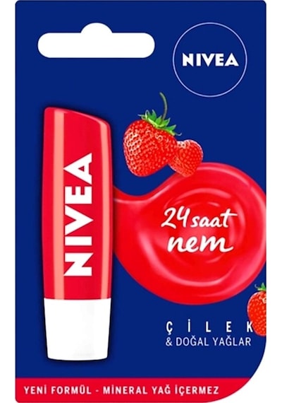 Nivea Lip Care Çilekli Dudak Nemlendirici Lipstick 5.5 ML