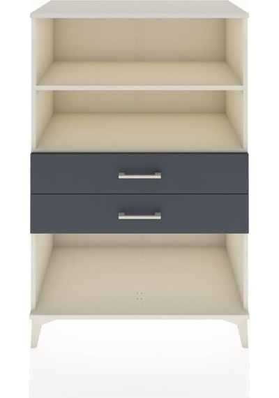 Hyperion Dolap 2 Raflı 2 Çekmeceli 88x44x134 Aytaşı-antrasit Aytaşı