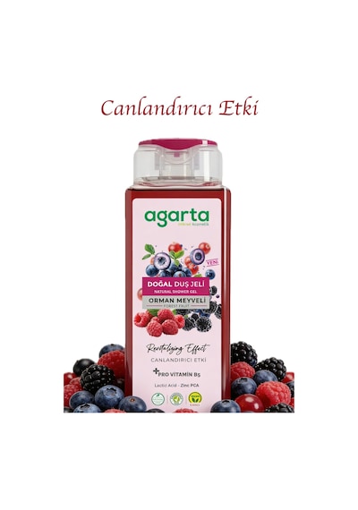 Doğal Orman Meyveli Duş Jeli 400 Ml Ahududu