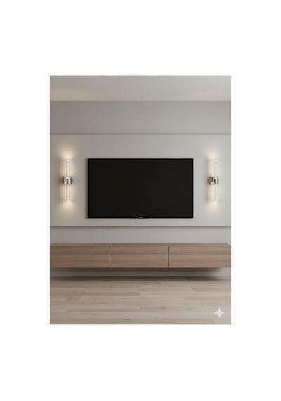 Bubbleflux Dubble Large 51 Cm Modern Tasarım Led Aplik - Duvar Lambası - Gümüş - Elektrikli - Günışığı Gümüş Elektrikli