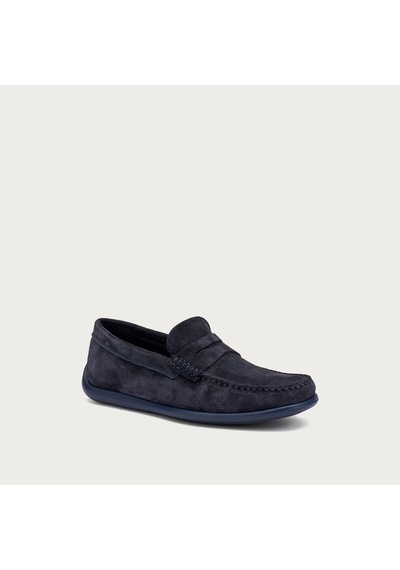 Oxford / Klasik Erkek 14b2 Frau Castoro Leather Blu Mavi
