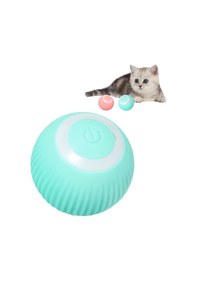 Qingmipy Akıllı Kedi Oyuncağı: 360 Dönen Led Işıklı Şarjlı Top - Av İçgüdüsünü Uyarır