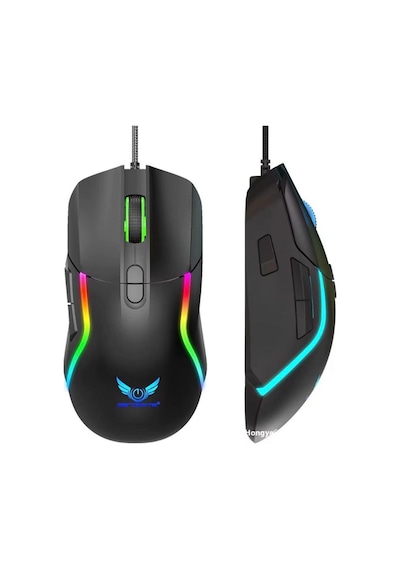 G28 Profesyonel Makro Programlanabilir Rgb Oyuncu Mouse Kablolu- 6400 Dpı Ateş Etme Butonlu Örgü Kablolu Gaming Fare