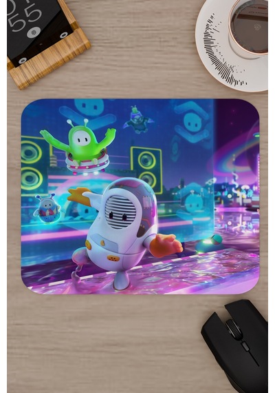 Fall Guys Kaymaz Dikişli Kauçuk Oyuncu Mousepad V1 - 22x18 Gaming Mouse Pad Fare Altlığı