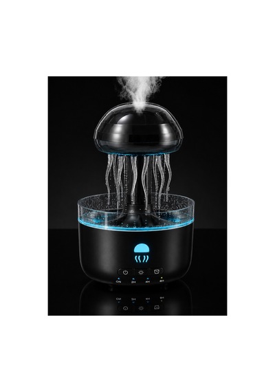Rgb Işıklı Denizanası Hava Nemlendirici Ultrasonik Buhar Makinesi 2h 4h 8h Zamanlayıcılı Renkli
