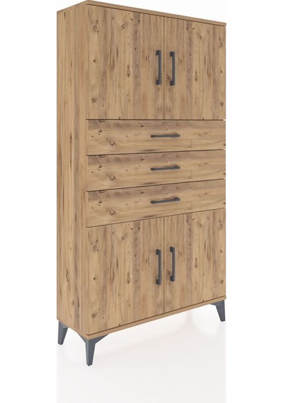 Arges Dolap 3 Raflı 3 Çekmeceli 4 Kapaklı 88x30x163 Çam-çam Atlas Çam Arges Dolap 3 Raflı 3 Çekmeceli 4 Kapaklı 88x30x163 Çam-çam Atlas Çam
