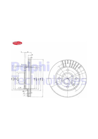 Fren Diski Ön Ford Fiesta-escort 91 Dış Çap: 240mm Delphı Ys6j1125cc/ 5028281/ 1019604/ 1107768