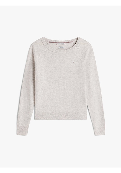 Tommy Hilfiger Wool Cash C-nk Ls Sweater Kadın Gri Kazak - Ww0ww47470 Gri