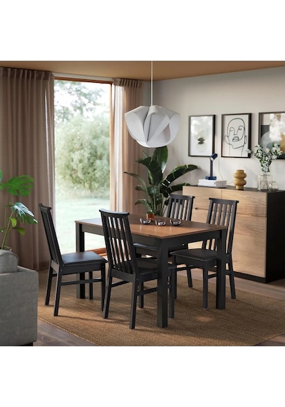 Ikea Siyah Şık Yemek Masası - Mutfak Masası