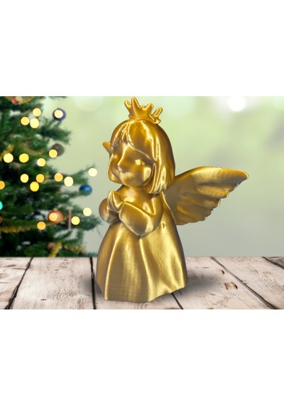 Yılbaşı Temalı Yılbaşı Ev Süsü Mini Figür 3d Baskı 12cm Gold Renk