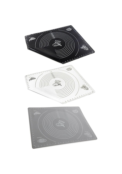 Büyük Silikon Hamur Açma Matı 40x50cm & Hamur Spatula & 3'lü Pasta Dekorasyon Seti