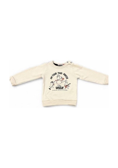 Cantoy Erkek Bebek Winter Yazılı Pamuklu Sweatshirt-14658 Gri