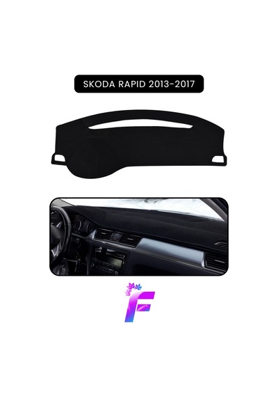 Skoda Rapid 2013-2017 Araca Özel Torpido Örtüsü Ön Göğüs Kılıfı Tam Koruma Tam Uyum A84 Torpido Halısı