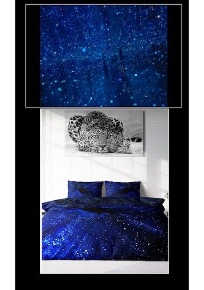Bluelight Çift Kişilik 4 Parça Nevresim Takım Ve 2 Adet Fon Perde Açık Mavi