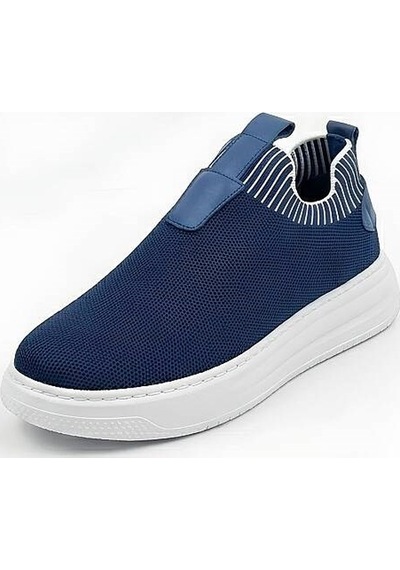 Daytex 1110 Erkek Slip-on - Full Triko Örgü Sneaker Mavi