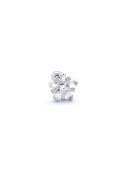 Ferizz 316l Çelik Zirkon Taşlı Çiçek Piercing Prc-176