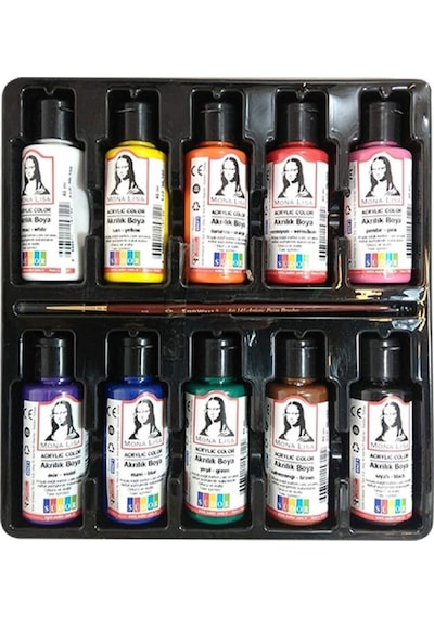 Südor Mona Lisa Akrilik Boya Seti 10 X 40ml Fırça Hediyeli