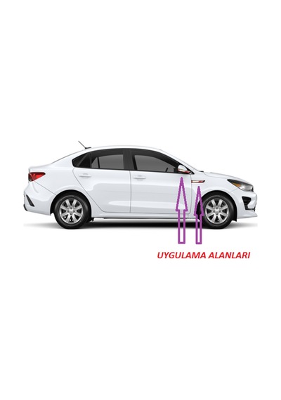 Kia GT Line Rio Yan Aynalar Ve Çamurluk Yanı Damla Desen Bıçak Lo