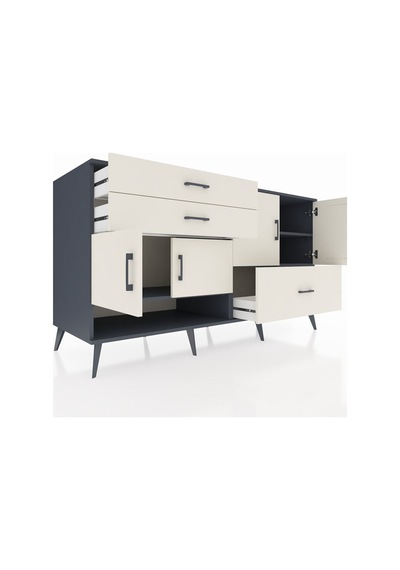 Kronos Konsol 3 Raflı 3 Çekmeceli 4 Kapaklı 176x59x99 Antrasit-ay Antrasit-aytaşı Kronos Konsol 3 Raflı 3 Çekmeceli 4 Kapaklı 176x59x99 Antrasit-ay Antrasit-aytaşı