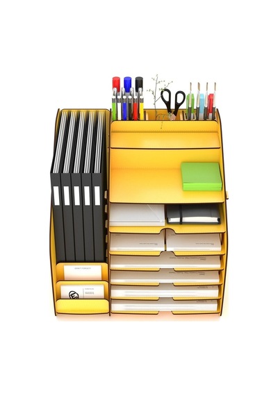 Fx-xl Hexa - 6 Renk - A4 Evrak Rafı Masaüstü Organizer Sarı - 39484853 Sarı