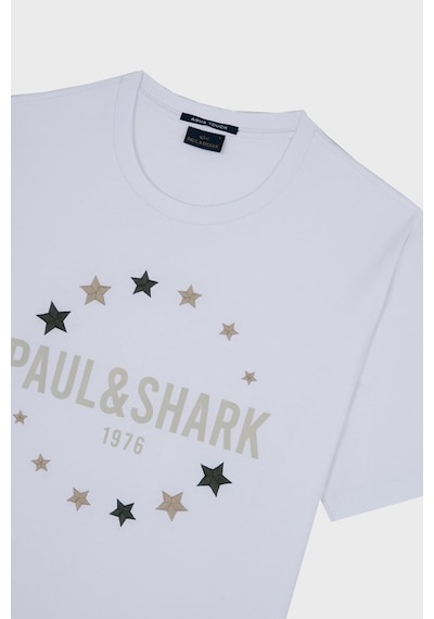 Paul & Shark Erkek T Shirt 24411044 010 Beyaz Beyaz